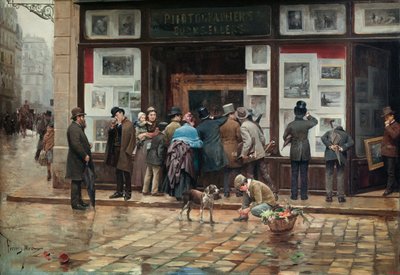 Öffentliche Ausstellung eines Bildes von Joan Ferrer Miró